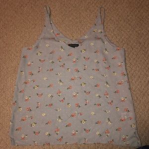 Shine star floral tank blouse